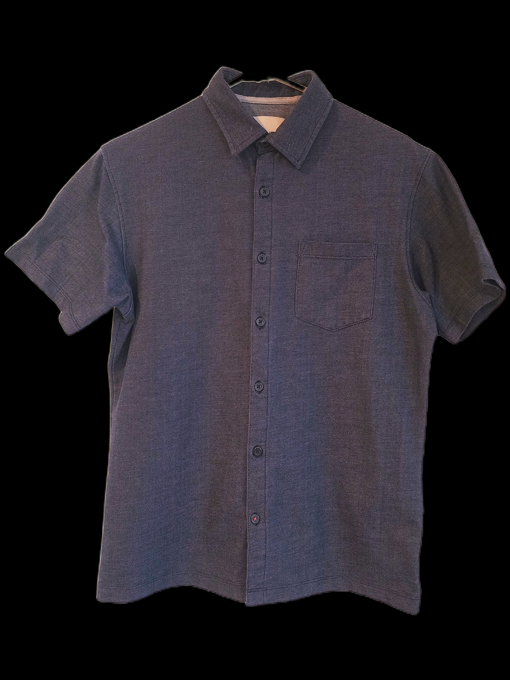 Jack & Jones Blue Buttoned Short Sleeve Collared Shirt Slim Fit Men's Small